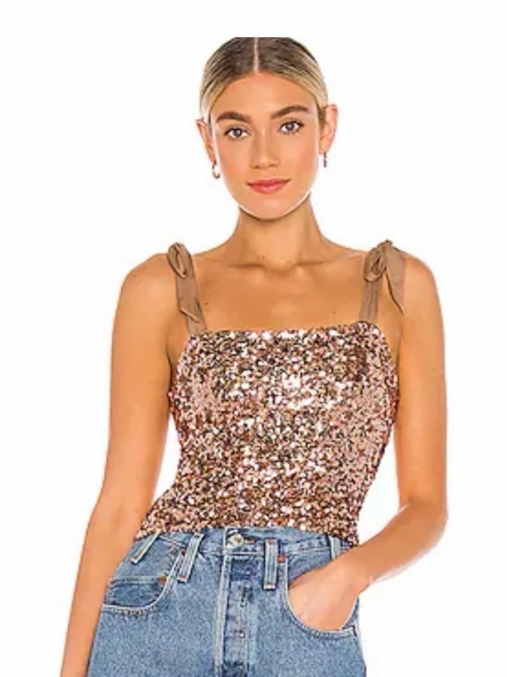 Free People Hey Girl Sequin Cami